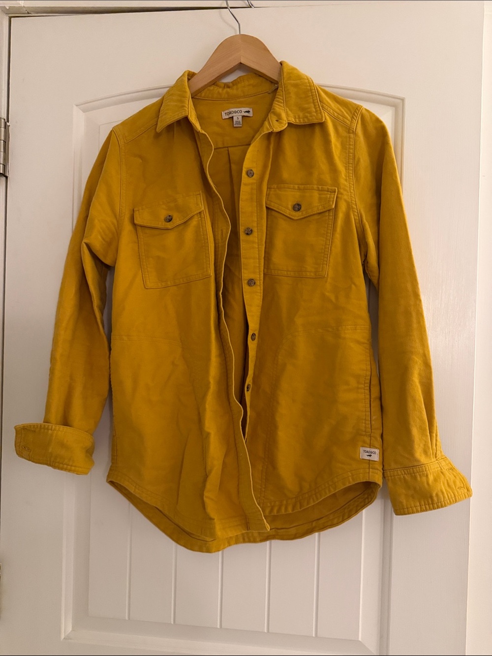 Toad&Co Mustard Yellow Lightweight Shirt Jacket